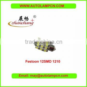 Festoon auto LED lamp for Car T10*31 12SMD