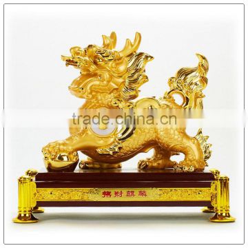 24k Golden decortation Resin Pi Sou , fengshui pixiu statue hot sales