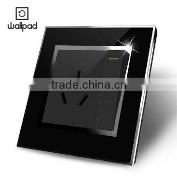 New Design Wallpad Black Waterproof Acrylic Glass 110~250V 1Gang Switch and Electric 3 Pin Austrilia Wall Socket