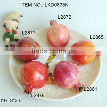Real color artificial foam pomegranate fruits in assorted size and shapes for display decoration