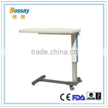 BS - G06-1A Adjustable Wooden Over Bed Table With Wheels Hospital Over Bed Table