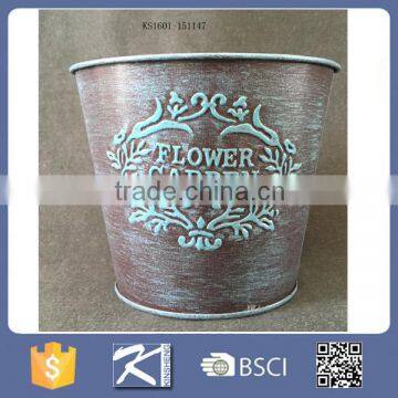 2016 hot sales Antique iron vintage flower pot for garden