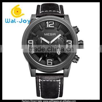 WJ-5506 quartz fashion with calendar charming water resistant men Megir watch