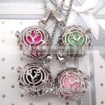 FN3263 Cheap beads necklace angel wings necklace with bell ball