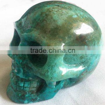 Gemstone Crafts Turquoise Skull Carving photo-2