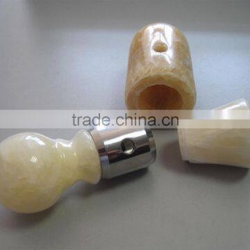 High-Grade Natural Yellow Jade Curtain Rod Head, Club Head, Screw Head photo-3