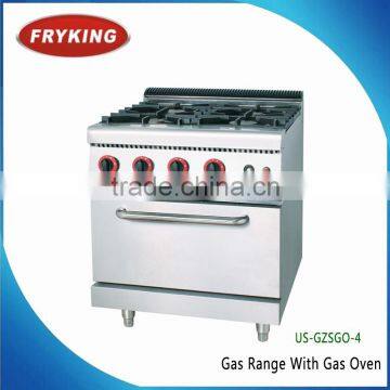 4-Burner Gas Cooker Range with gas oven