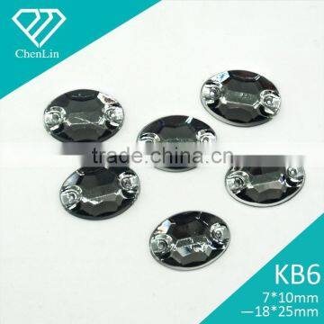 KB6 Oval Shell 11*19, 13*18, Flat Back Sew on Acrylic Rhinestones for Fashion Decoration, Craft Making, Garment Bags Accessories