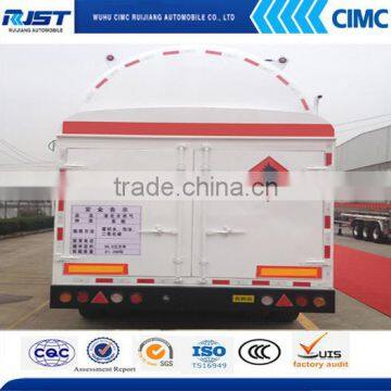 CIMC 3 Axles Cryogenic Liquid Tank Semi-trailer/fuel Tank Semi Trailer