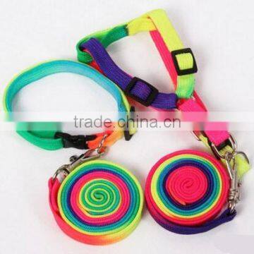 Pet Dog Leash Multicolor Traction Rope Adjustable Pet Harness Rope Chest Strap