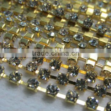 MC chaton cup chain,glass stone cup chain