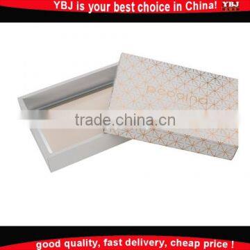 High Quality Embossing Pattern Luxury Rigid Paper Box With Ribbon