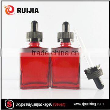 Wholesales Cosmetic Use Childproof Cap Clear Colorful Frosted Rectanglar Glass E-liquid Bottle 30ml Free Samples photo-4