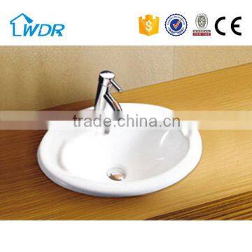 Bathroom Ceramic oval Above Counter Basin with one hole