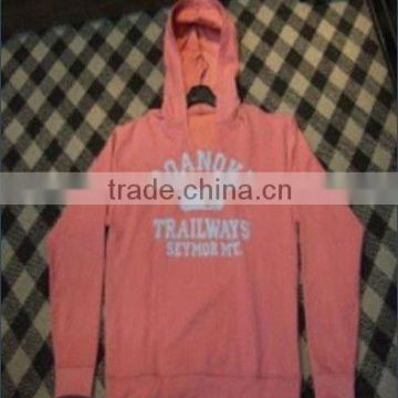 Pink Color Men's Cotton Sweatshirt With Hood