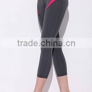custom 88% nylon 12% spandex grey and rose red tight women wholesale yoga pants