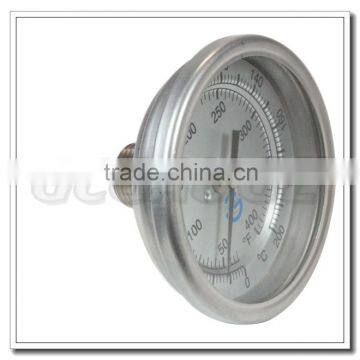 High Quality All Stainless Steel Industrial 3" Bi-metal Back Mount Thermometer 0-250 photo-3