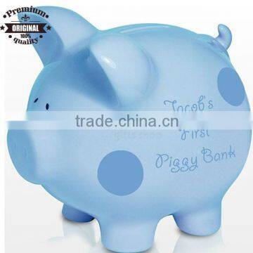 ceramic decal piggy money coin bank