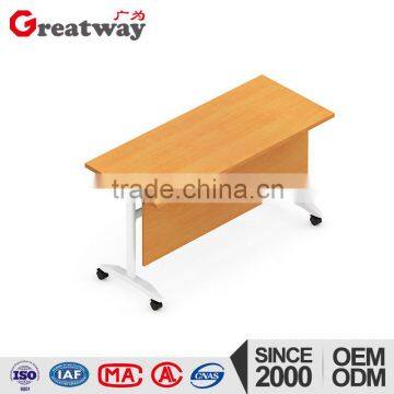 Computer Desk QM-17 With Wheels Office Meeting Training Folding Table Hot Selling Convenient Study Work Folding Table