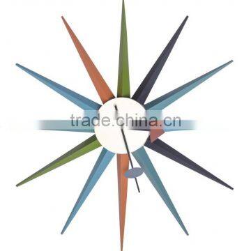 sunburst clock multicolor/ decoration wall clock