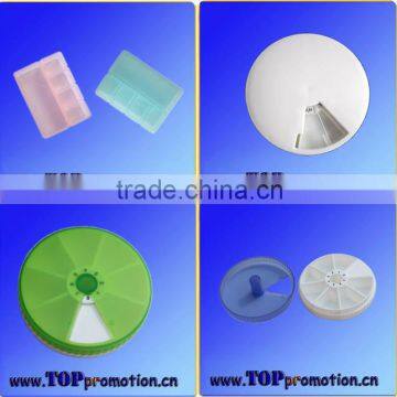 round shape weekly retangle pill box