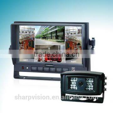 7 Inch Color LCD Quad RV Backup Camera System