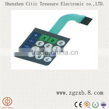 Waterprooof membrane switch control panel,metal dome push button switch