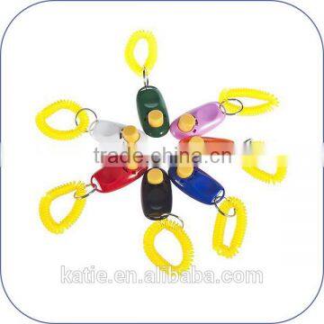 pet training clicker dog cat horse bird click obedience clicker with strap