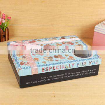 clear window gift box cardboard paper custom toy packaging