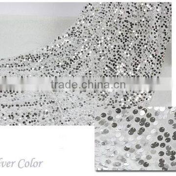 30*250cm Silver Sequins Table Runners For Wedding