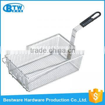 Food Grade Iron Wire Vinyl Handle 310*200*100mm French Fries Baskets