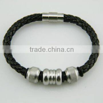 Magnetic bracelet mens leatherBL6955