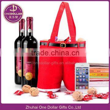 Santa Pants Gift and Treat Bags, wine bottle bag