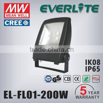 IP65 200w Led Floodlight with TUV-GS SAA CB 5 years warranty