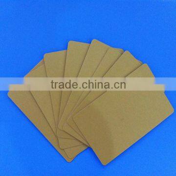 Golden pvc blank card