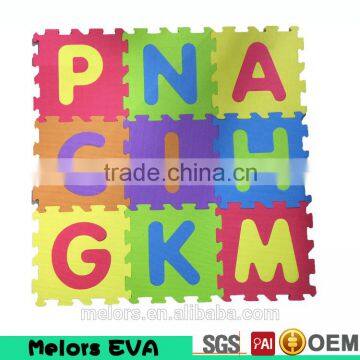 Melors colorful eva foam play mat EVA number and alphabet mat EVA foam abc alphabet puzzle mat 36 pcs