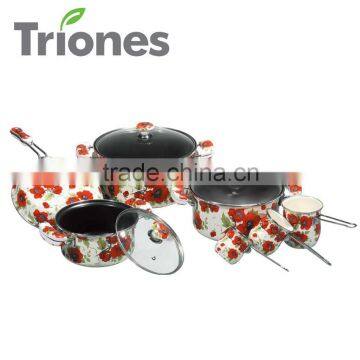 Carbon Steel Non-stick Porcelain Enamel Saucepot, Fry Pan& Milk Pot(TR-EP10)