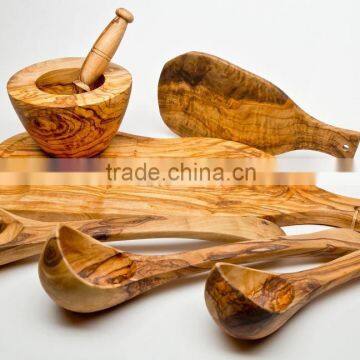 Olive Wood Rustic Mortar & Pestle