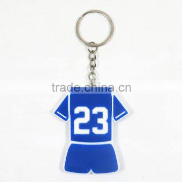 Yiwu Manre Manufacturer Custom Pvc Key Ring Jersey Shaped Rubber Keychain Souvenir Keychain photo-2