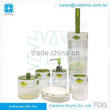 Set or Separate of Tumbler Lotion Dispenser Cotton Jar Soap Dish Acrylic Bathroom Supplies