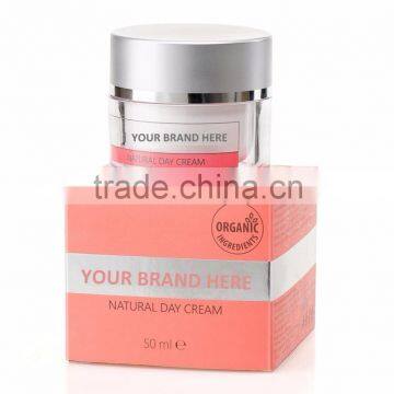 Day Face Cream With Bulgarian Rose Oil, Natural Cosmetic Product - 50 ml. Private Label Available. Made in EU