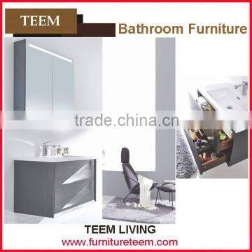 hot sales new design vanities manufacturer high end design soild wood red gloss bathroom cabinet