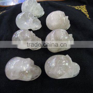 High Quality Clear Quartz Crystal Human Skull Carving Factory Outlet photo-5