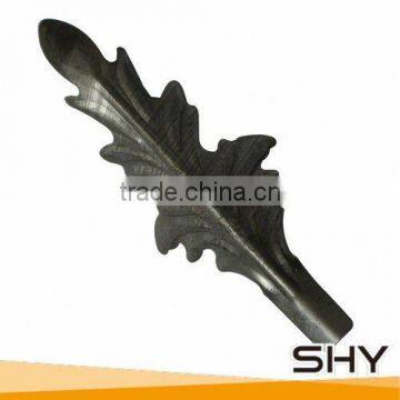 Decorative wrought iron stamping leaves and flowers