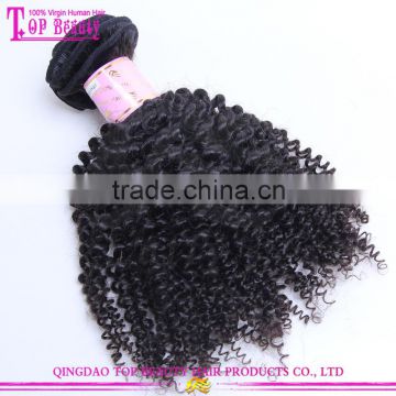 Fashion style 6A 100% peruvian virgin hair kinky curly weave unprocesse cheap brazilian kinky curly weave