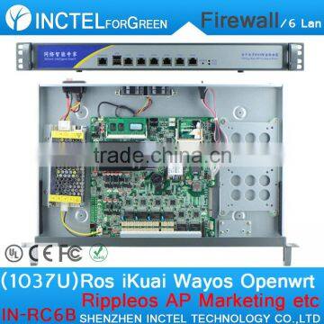 1037U Multi Gigabit Network Port Routing Enterprise-class Firewall Router with Intel PCI E 1000M 6 82574L