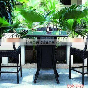 Outdoor Wicker Rattan bar Table and Chair Set