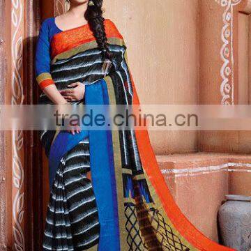 Black Bhagalpuri Silk Saree