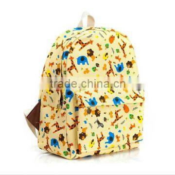 new product cute zoo animal schoolbag lovely canvas kids zoo animal backpack