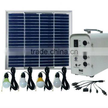 Home use Led 10w solar light kits DC 12V( Mini system)